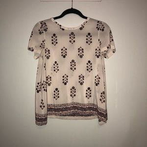 Madewell floral 100% silk top